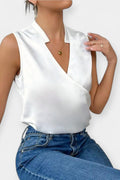 Laura – Sleeveless top – White / L