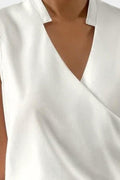 Laura – Sleeveless top – White / S