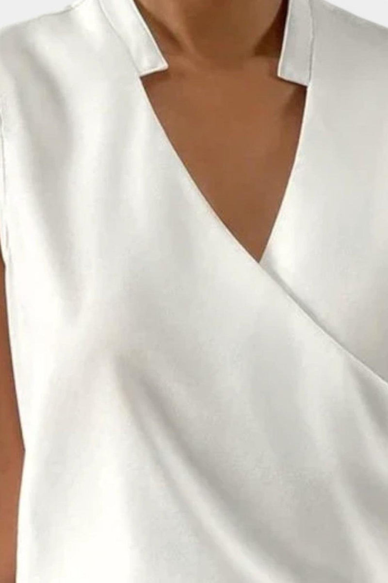 Laura – Sleeveless top – White / S