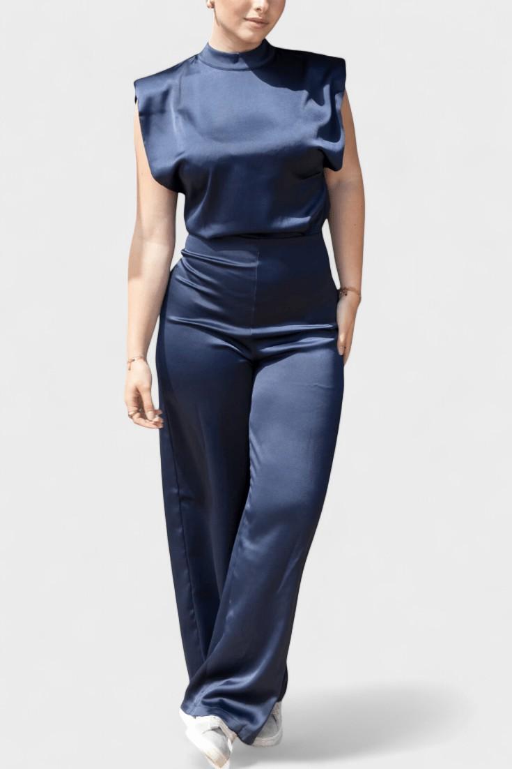 Laura – Elegant jumpsuit – Dark Blue / S