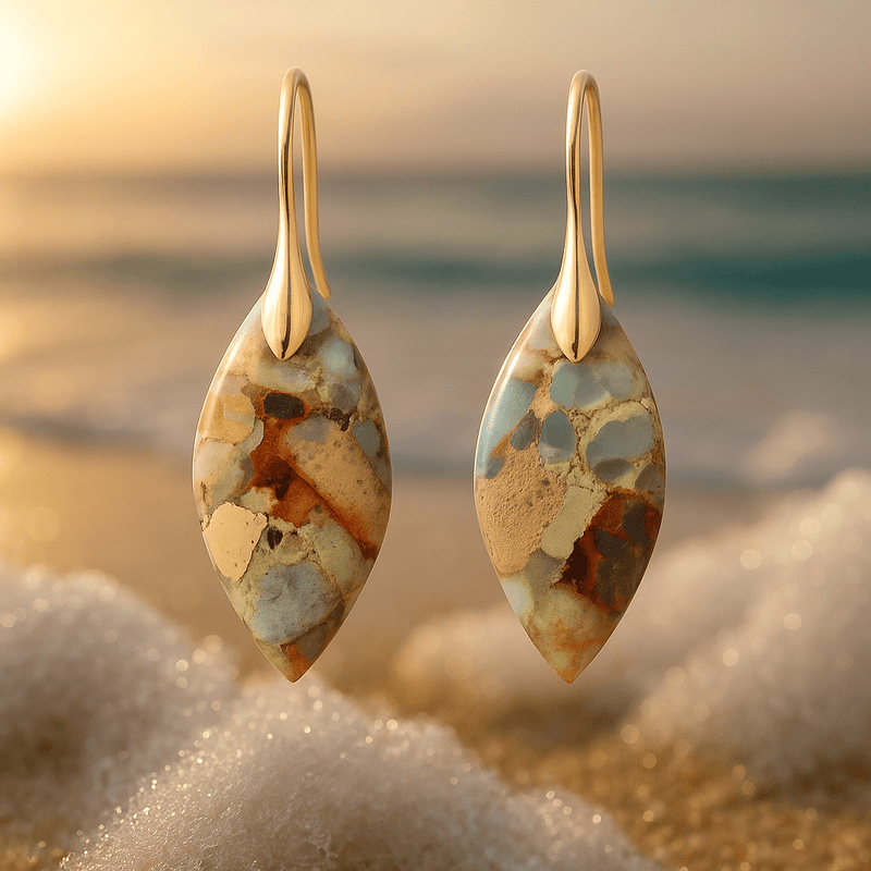 Laura – Sea sand earrings