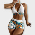 Lene – High Waisted Bikini – White / M