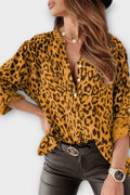 Liv – Leopard print blouse – Damask pattern / L