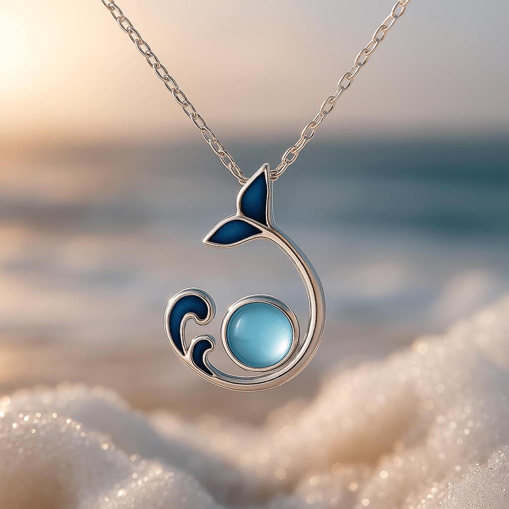 Liv – Silver wave necklace