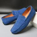 Lorenzo Suede Loafers – Aqua Blue / 39