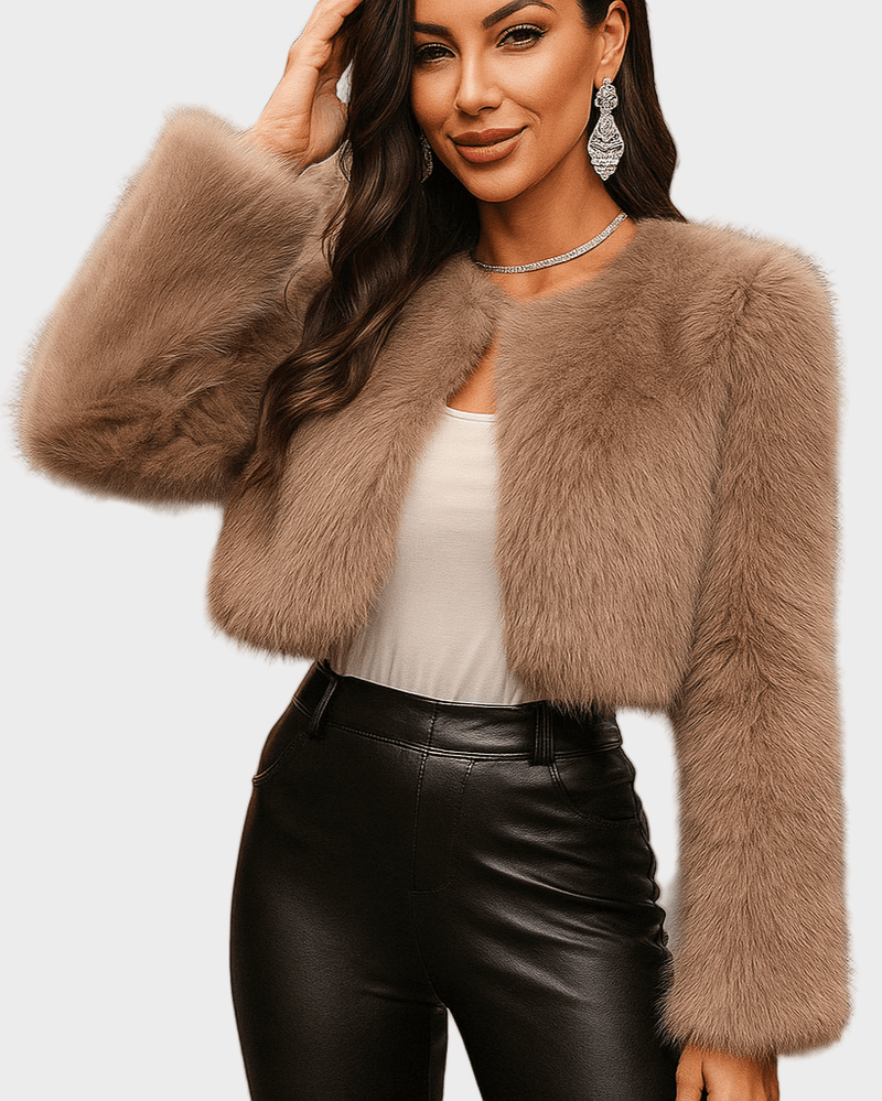 Lumia – Faux fur jacket – Grey / S