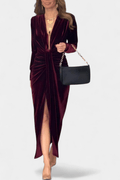 Luna – Velvet dress – Bordeaux / L