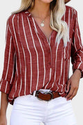 Luna – Striped blouse – Red / S
