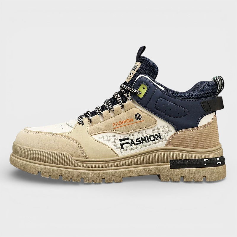 Luxestep – Classic Men's Shoes – Beige-Blue / 39