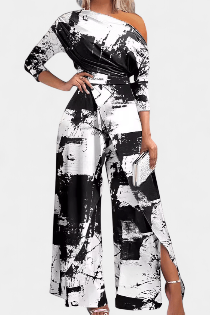 Maja – Bohemian jumpsuit – Two-tone / S
