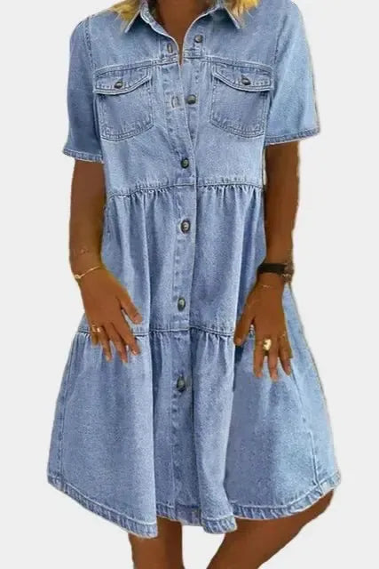 Maja – Denim dress – Blue / S