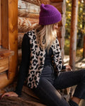 Maja – Leopard pattern vest – M