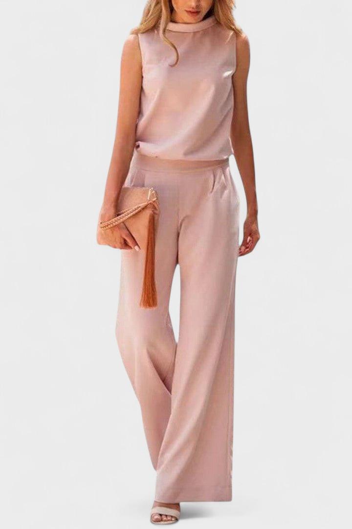 Malina – Elegant jumpsuit – Pink / S