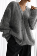 Malou – Cashmere Cardigan – Platinum Grey / S