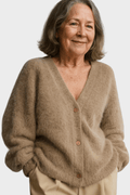 Malou – Cashmere Cardigan – Beige / S
