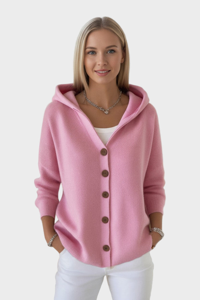 Mathilde – Hoodie Cardigan – Pink / S