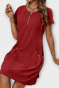 Mette – Zippered mini dress – S