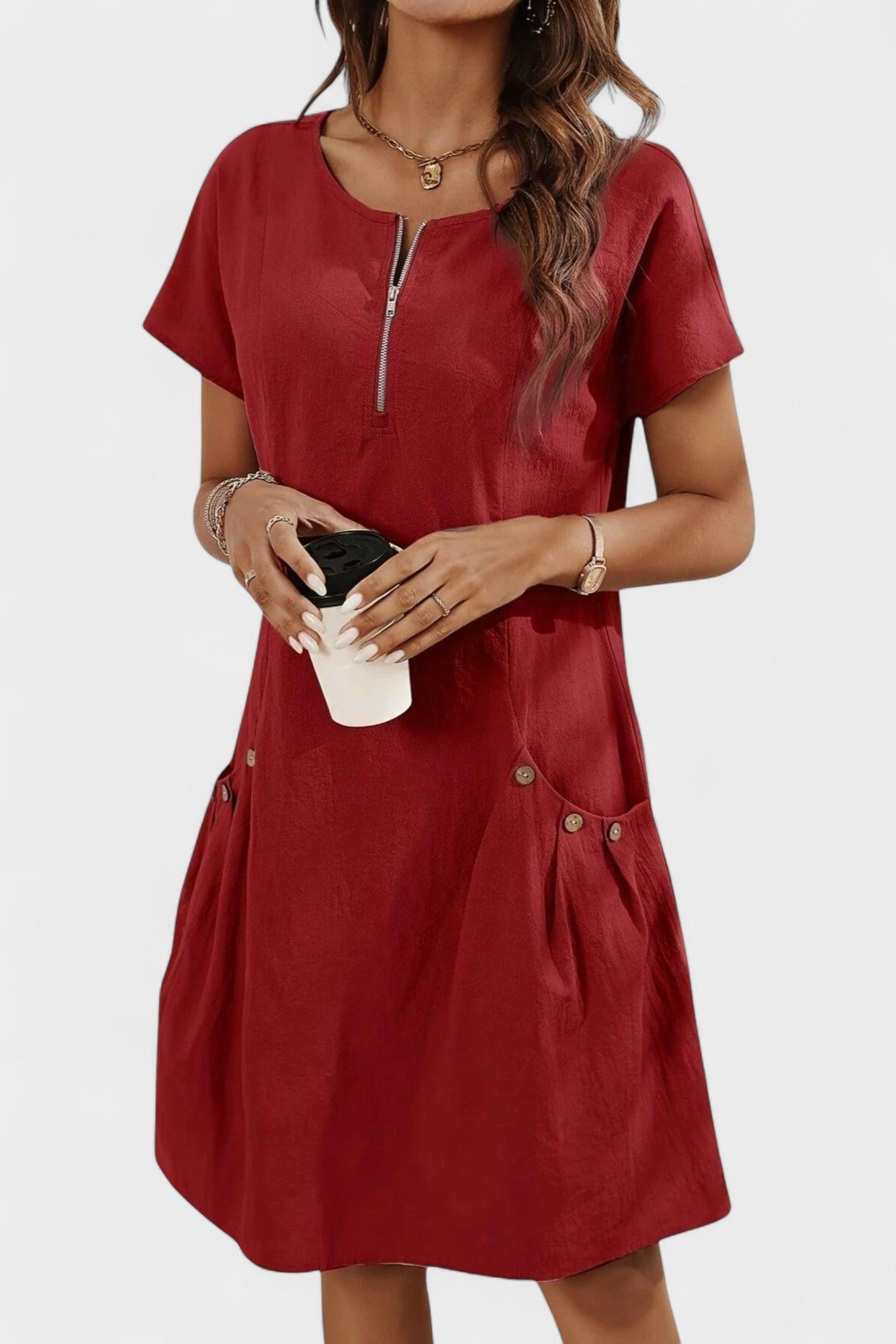 Mette – Zippered mini dress – XS