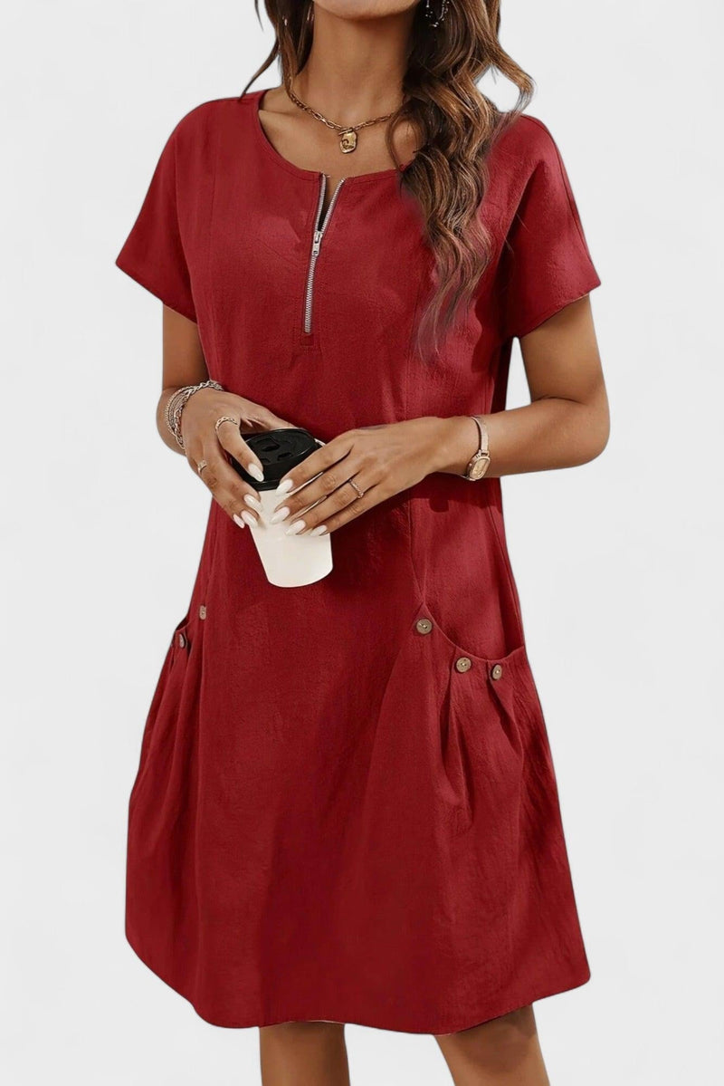 Mette – Zippered mini dress – XS
