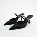 Mette – Strass high Heels – Black / 37