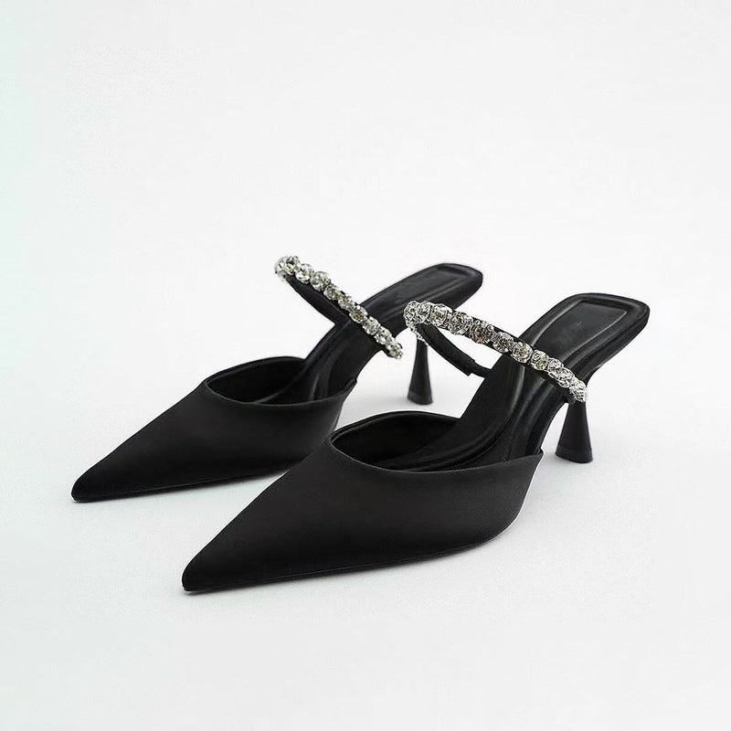 Mette – Strass high Heels – Black / 37