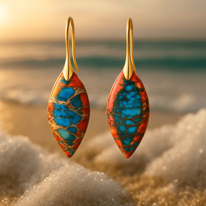 Mille – Red turquoise earrings