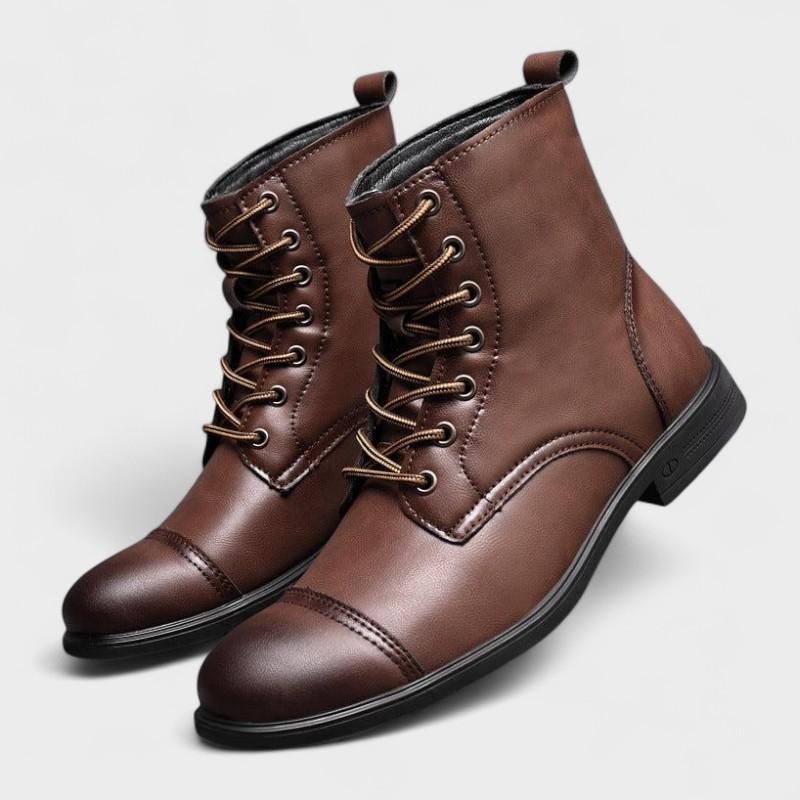 Morgan – Faux Leather Ankle Boots – Chestnut Brown / 39