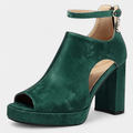 Nanna – Multicolored high Heels – Dark Green / 34
