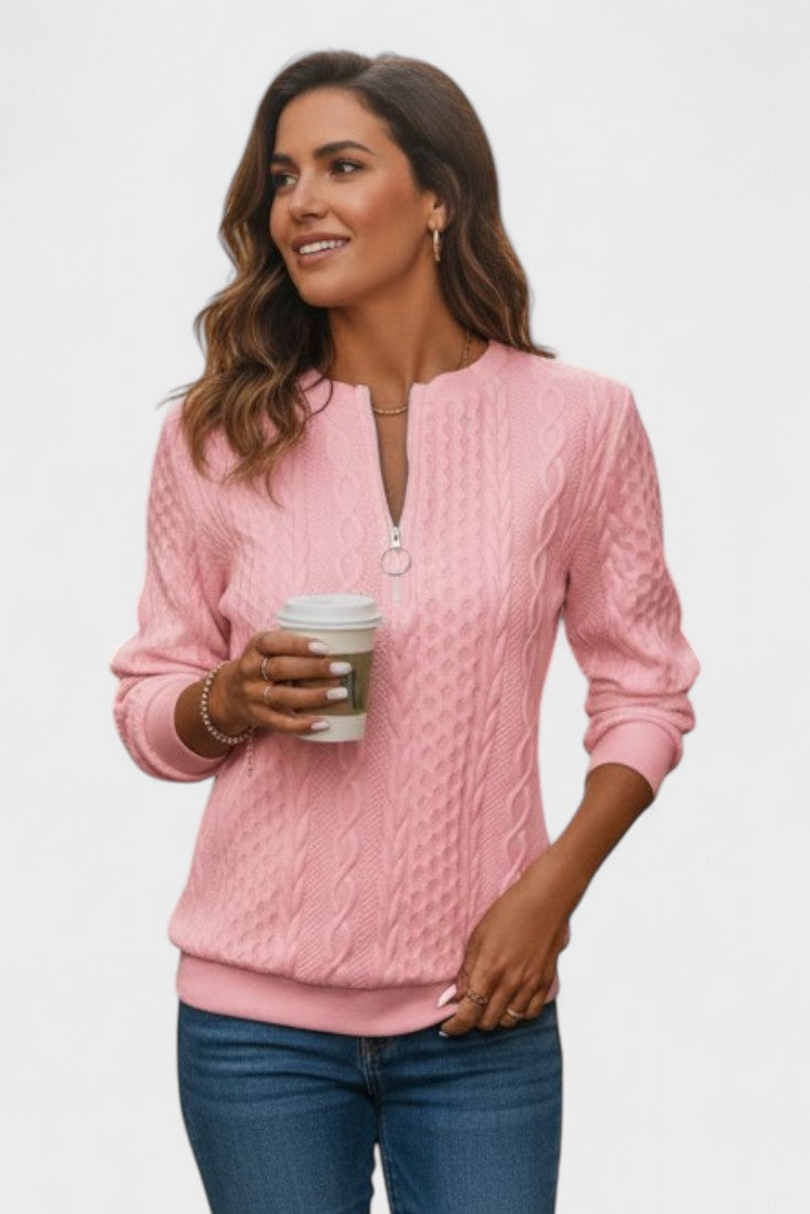 Nela – Women's zip top – Pink / S