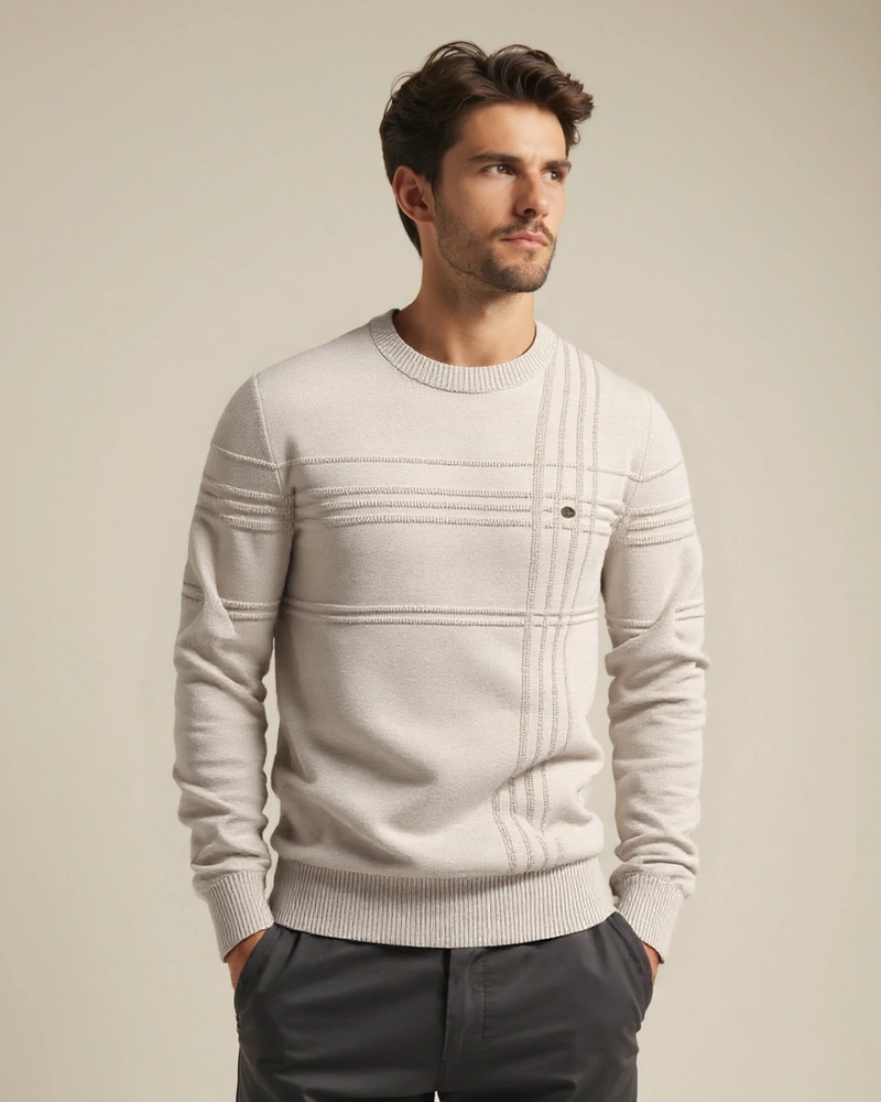 Nikolaj – Cotton Jumper – Beige / S