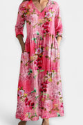 Nora – Light floral dress – Beige / M