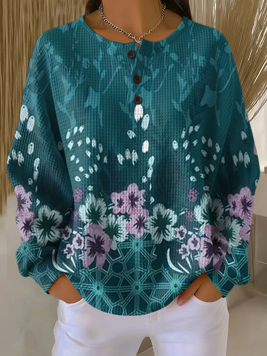 Nora - Jumper with floral design – Floral design / S