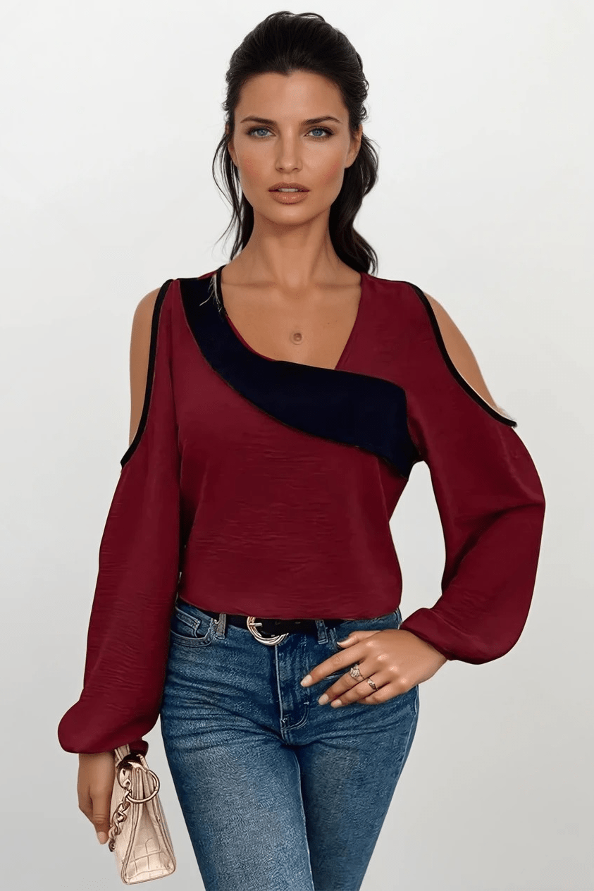 Olivia – Square top – Dark Red / XS