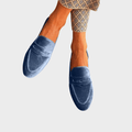 Olivia – Velvet blue Loafers – 36