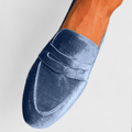 Olivia – Velvet blue Loafers – 37