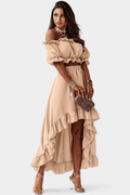Olivia – Off-shoulder set – Beige / L