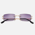 Olivia – Unisex Glasses – Blue lenses / Golden frame