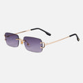 Olivia – Unisex Glasses – Green lenses / Golden frame
