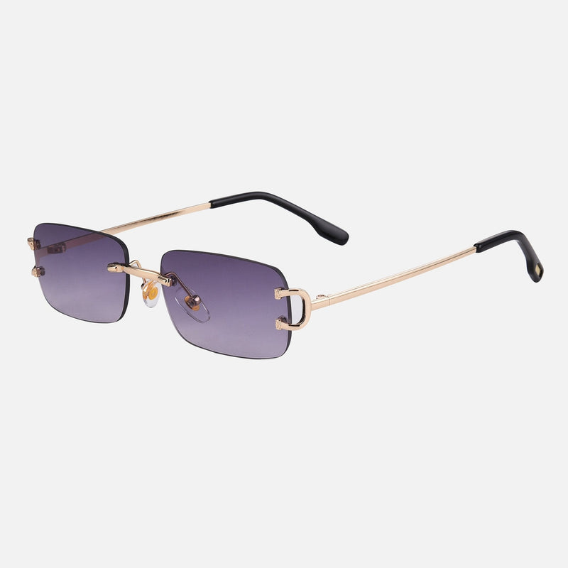 Olivia – Unisex Glasses – Green lenses / Golden frame