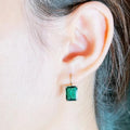 Earrings Mila with Emerald – image 2