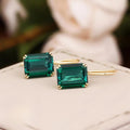 Earrings Mila with Emerald – image 3
