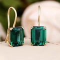 Earrings Mila with Emerald – image 4