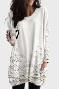 Pernille – Floral tunic – White / S