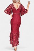 Pernille – Lace dress – Burgundy Red / M