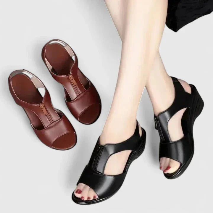 Pernille – Elegant Sandals – Wine Red / 36
