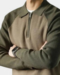 Peter – Zip Jumper with raglan sleeves – Brown / M