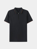 Rasmus – Régis Quarter-Zip Polo – Black / XL