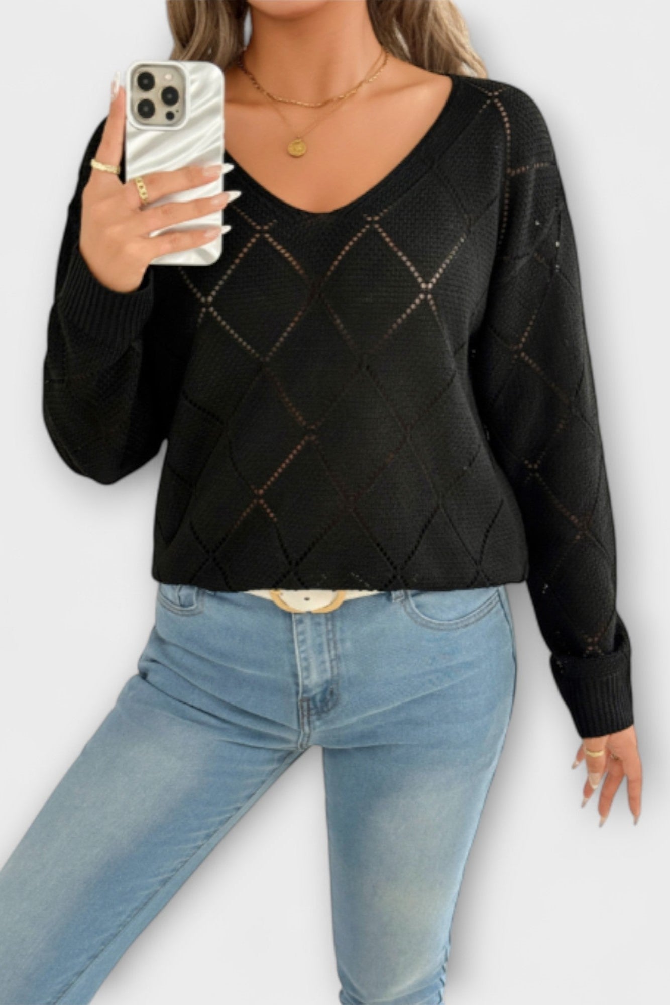Rikke – Loose Top – Black / S
