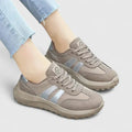 Rikke – Supportive Shoes – Taupe / Silver / 38