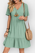 Rikke – V-neck dress – Light Green / M